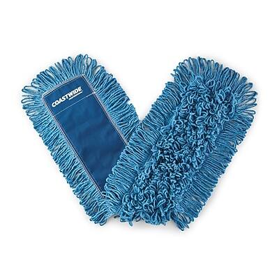 Coastwide Professional - Looped-End Dust Mop Head, Cotton, 36" x 5" - Blue