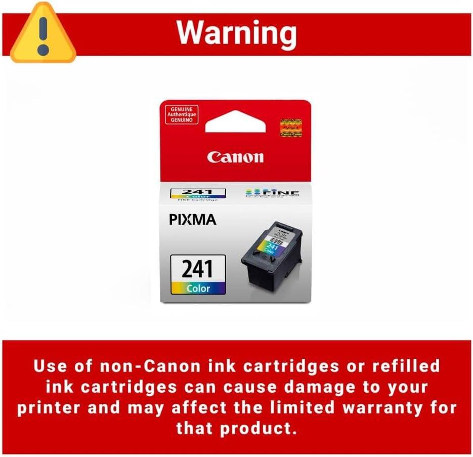 Warning

Use of non-Canon ink cartridges or refilled ink cartridges can cause damage to your printer and may affect the limited warranty for that product.