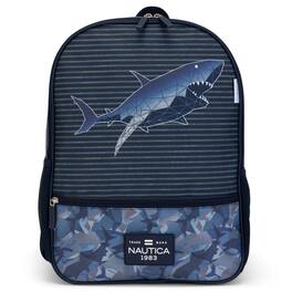 Nautica - 16" Back to Basics Kids Backpack with Cushioned Back and Shoulder Straps - Shark Frenzy