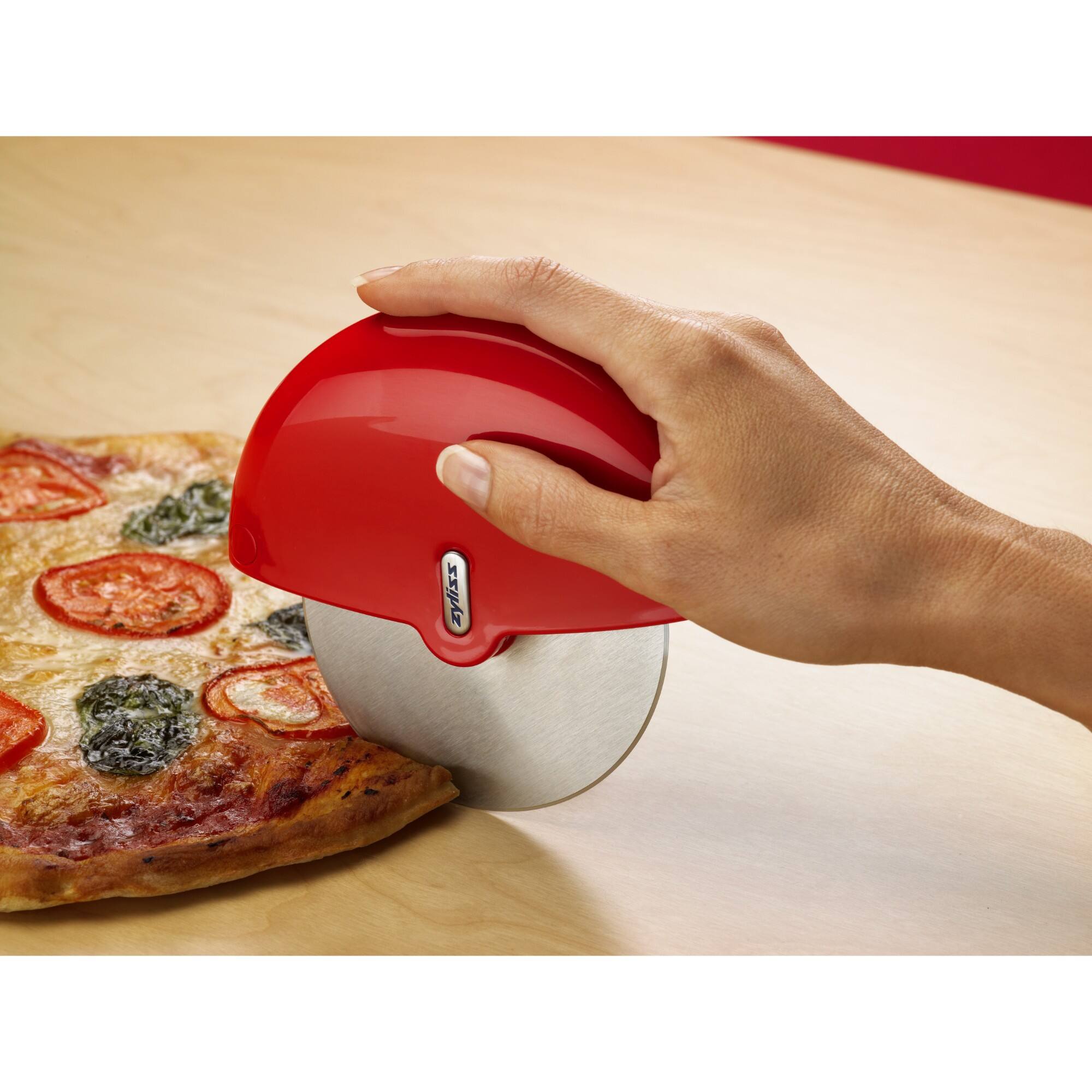 Alt View 4. Zyliss - Pizza Wheel Cutter - Red.