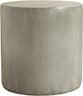 LeisureMod - Vintara 18" Cylindrical Side Table, Round Fiberstone Modern Accent Table with Floor Protection - Cement Grey