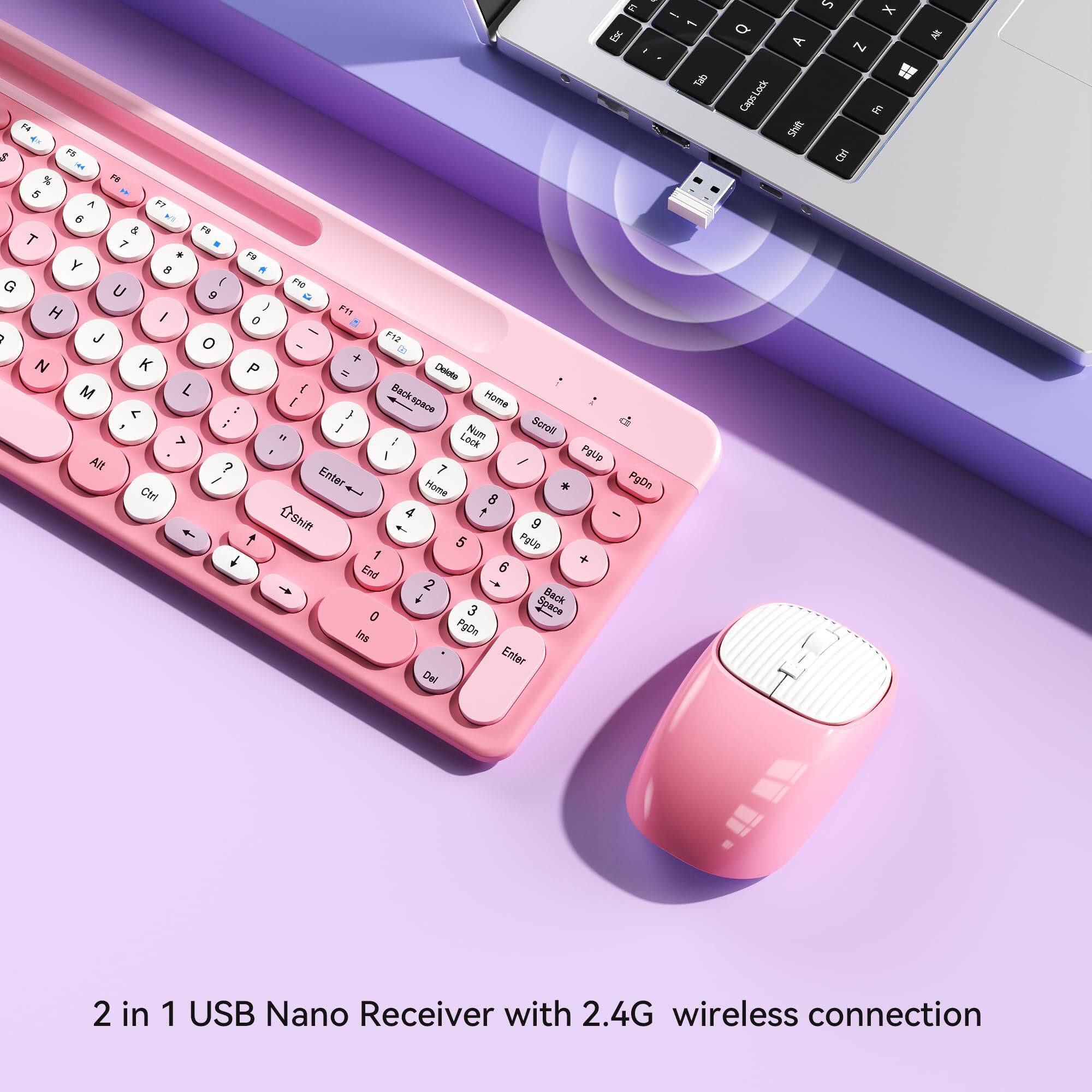 2 in 1 USB Nano Receiver with 2.4G wireless connection