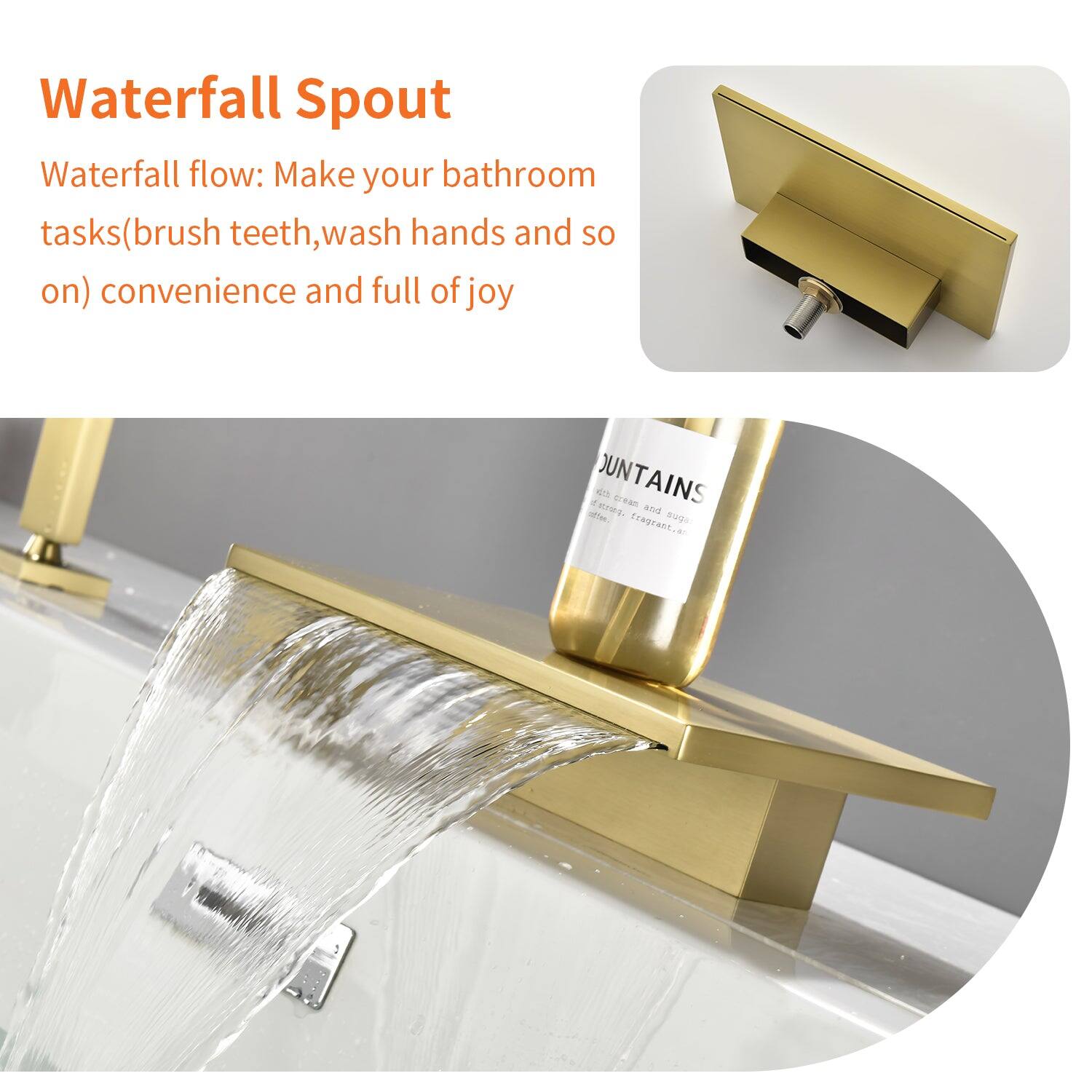 Waterfall Spout

Waterfall flow: Make your bathroom tasks (brush teeth, wash hands and so on) convenience and full of joy