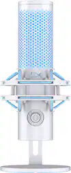 HyperX - QuadCast 2 Wired Multi-Pattern USB Electret Condenser Microphone - Frost/Blue - Front_Zoom