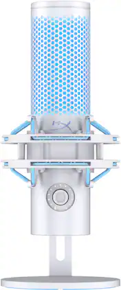 HyperX - QuadCast 2 Wired Multi-Pattern USB Electret Condenser Microphone - Frost/Blue
