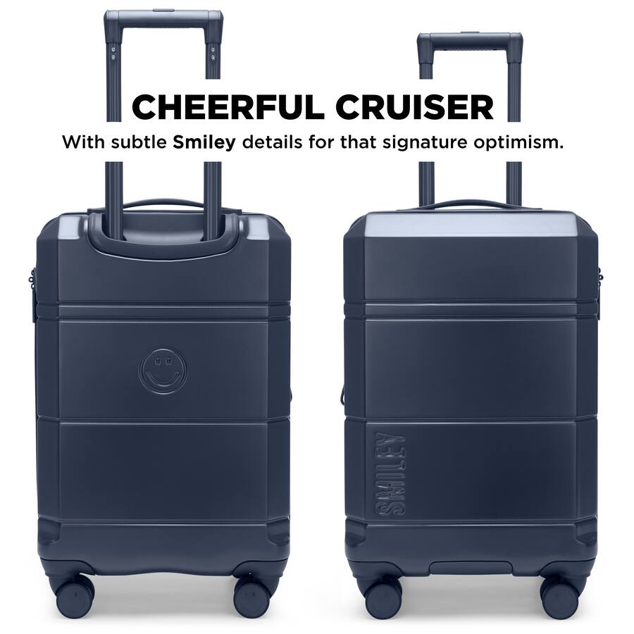 Smiley World SMILEY Cheerful Cruiser 3 Piece Expandable Hardside ...