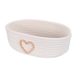 Unique Bargains - Rectangular Rope Basket, 11.2x6.7x3.5inch Small Woven Basket for Shelf Storage Home Decor Gift Chest - Beige