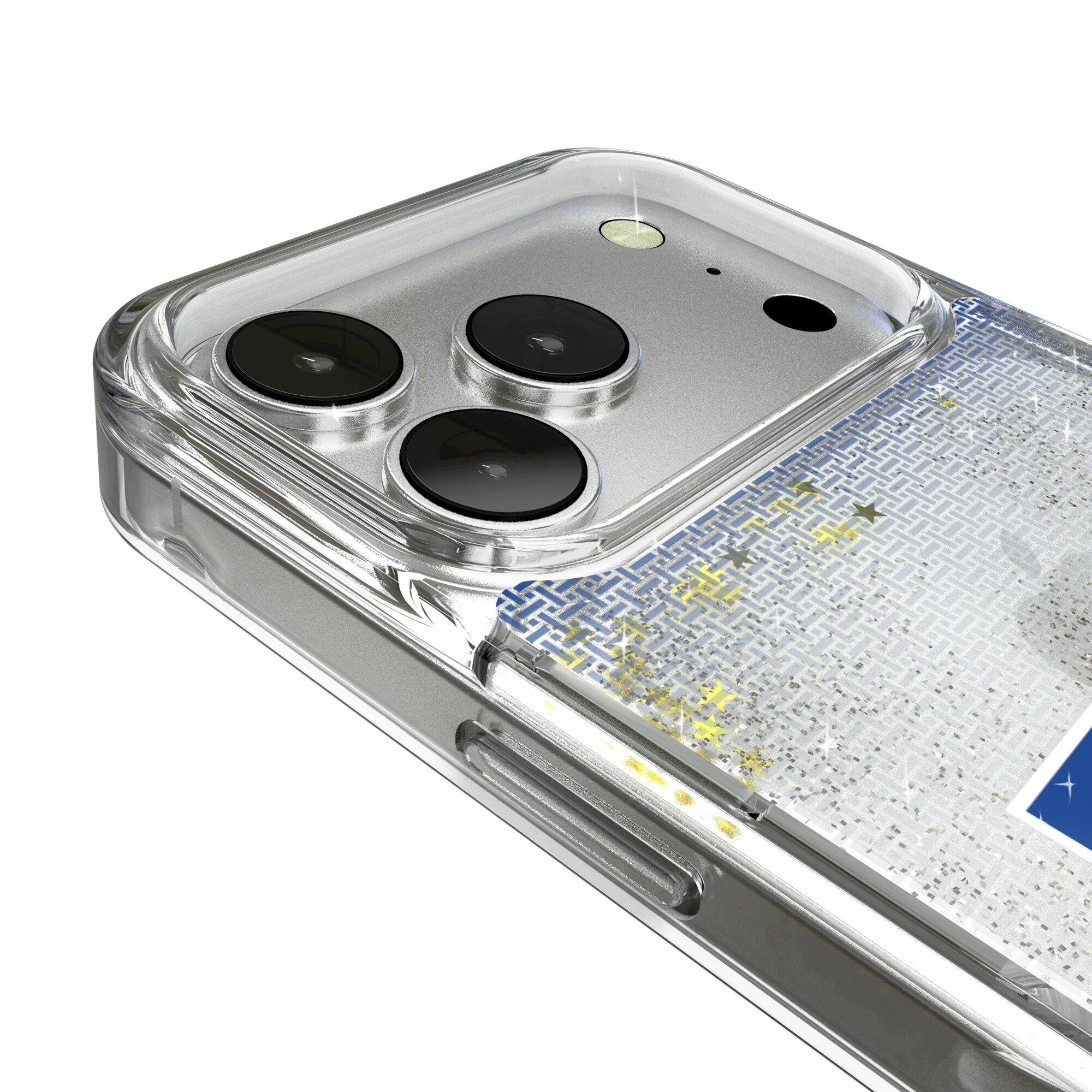 Alt View 2. Keyscaper - Seattle Seahawks Linen Logo iPhone Glitter Case - 15 Pro - Multicolor.