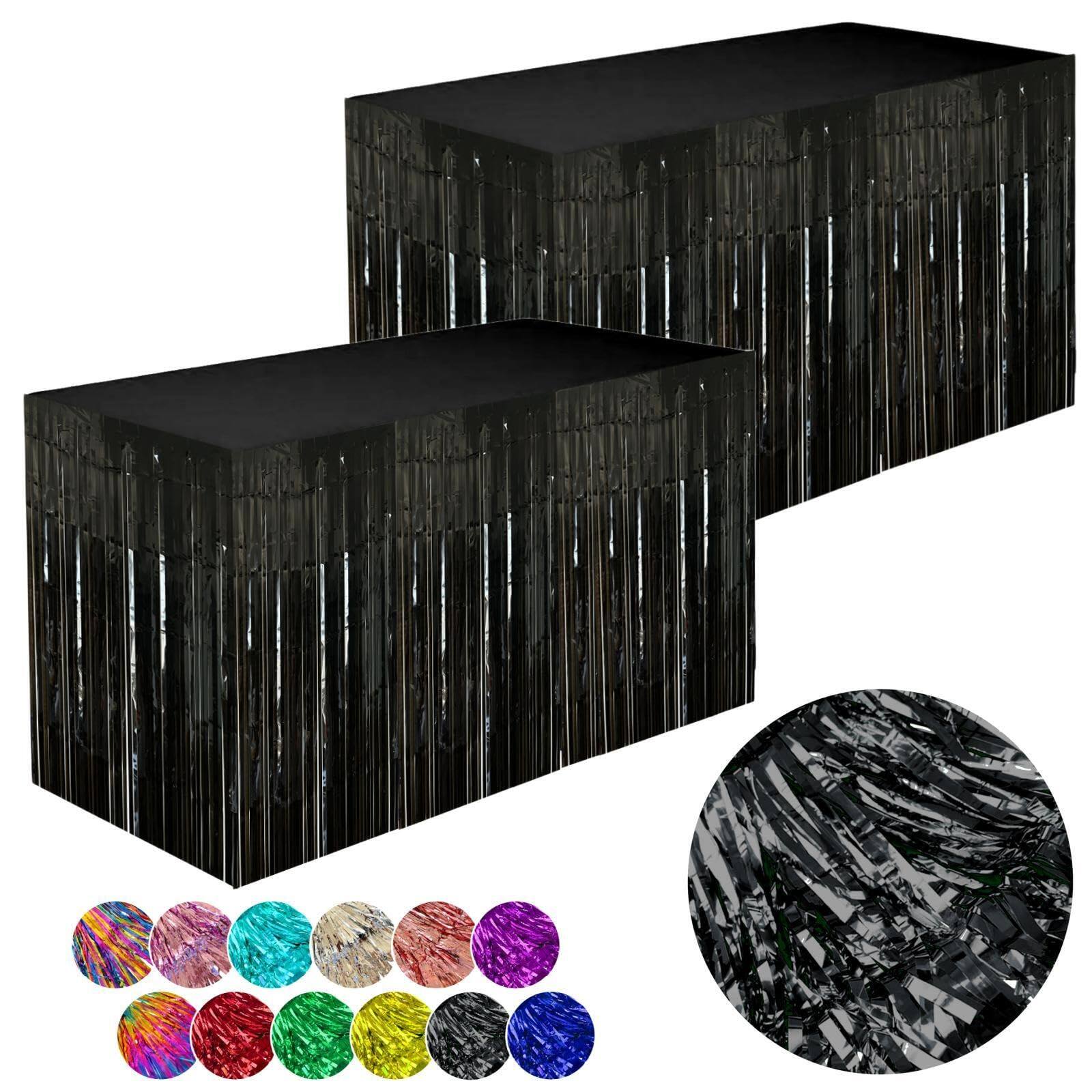 Dapper Styles Streamers Party Decorations 2 Packs Table Skirts Metallic ...