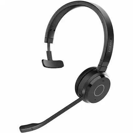 Front. Jabra - Jabra Evolve 65 TE MS Wireless Headset - Microsoft Teams Certification - Mono - Wireless - Bluetooth - 100 ft - 20 Hz to - Black.