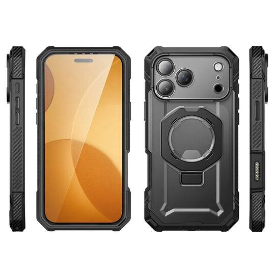 Back. SUPCASE - UB Grip Pro MagSafe Case for iPhone 17 Pro Max – Sleek Protection + HD Tempered Glass Screen Guard - Black.