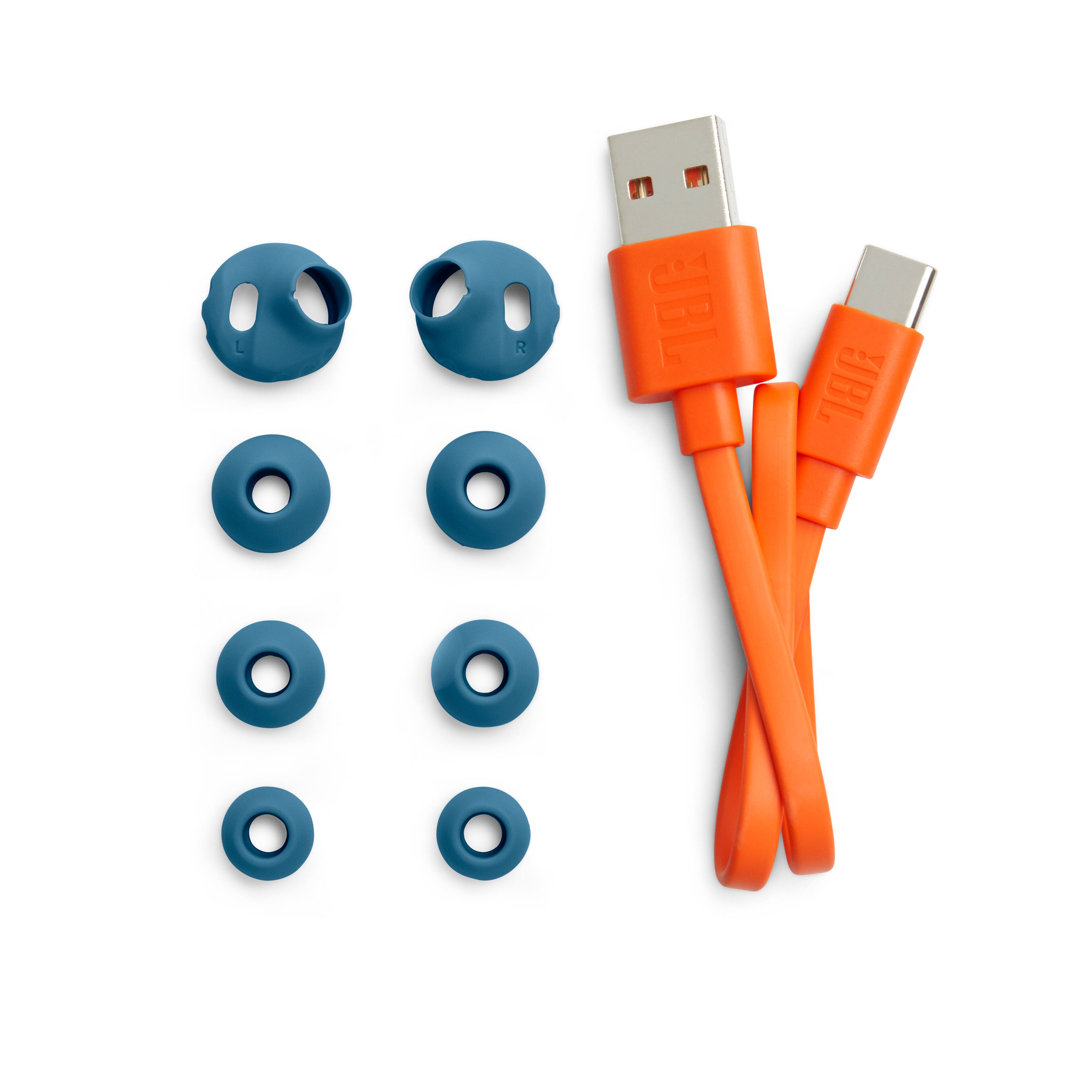 Alt View 17. JBL - Endurance Race Waterproof True Wireless Sport Earbud Headphones - Blue.