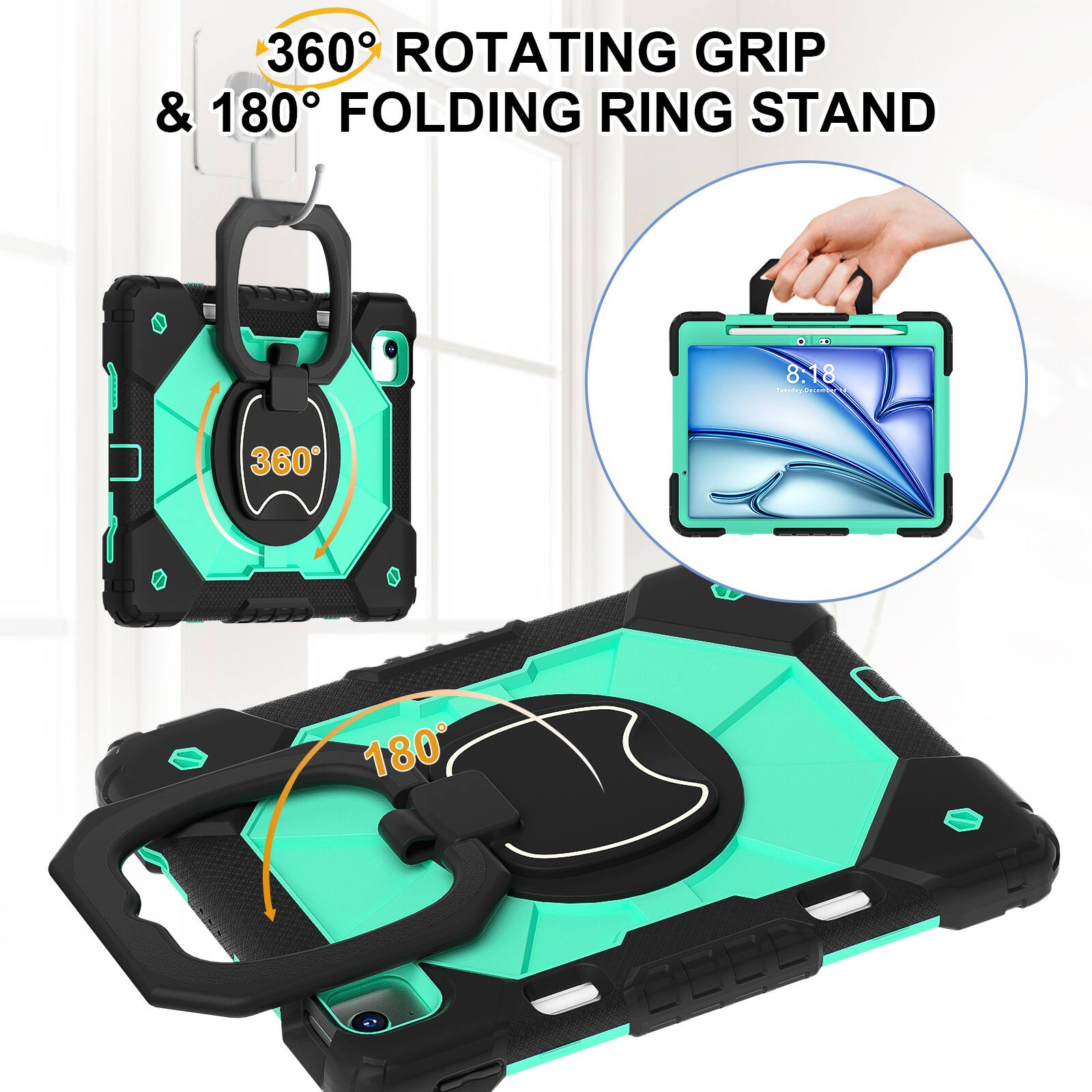 360° Rotating Grip & 180° Folding Ring Stand

8:18