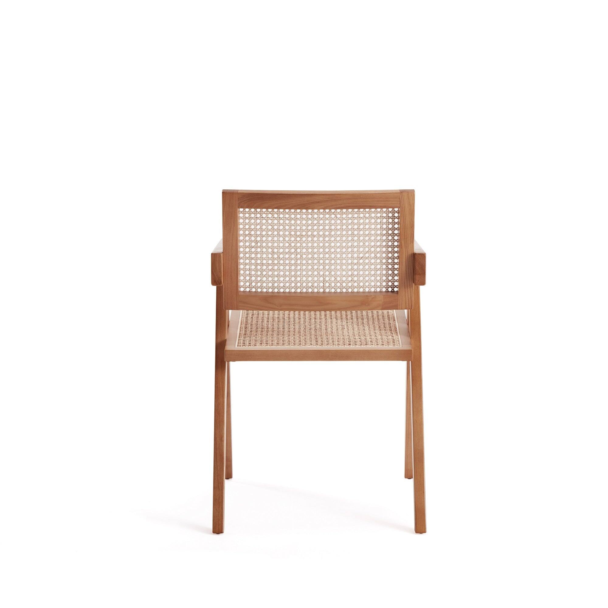 Alt View 3. Manhattan Comfort - Hamlet Industry Chic Wood Dining Chair with Arms - Set of 2 - Natural.
