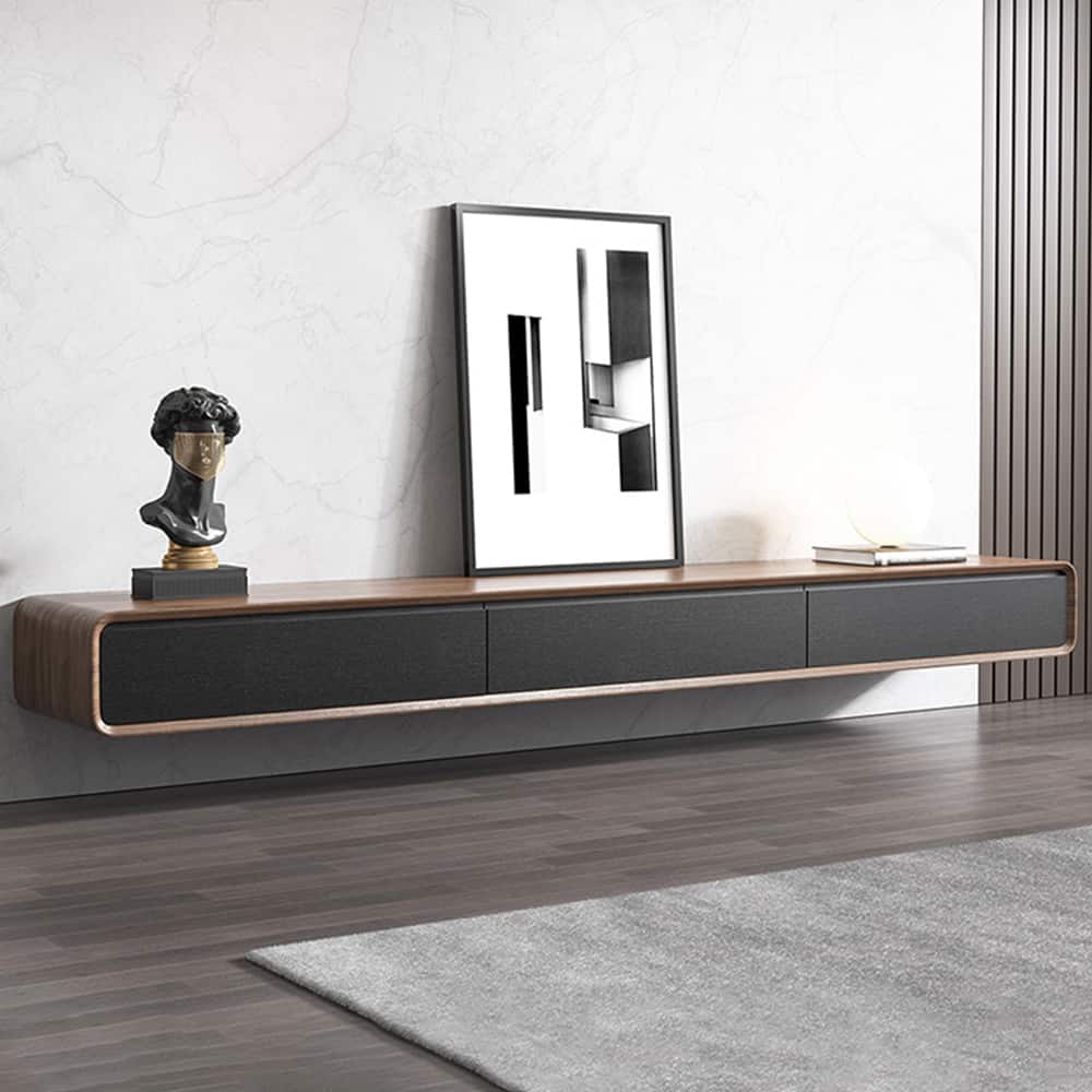 POVISON - Floating TV Stand - Black & Brown