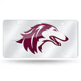 Rico Industries - Southern Illinois Salukis Mirrored Laser Cut License Plate Laser Tag - Multi