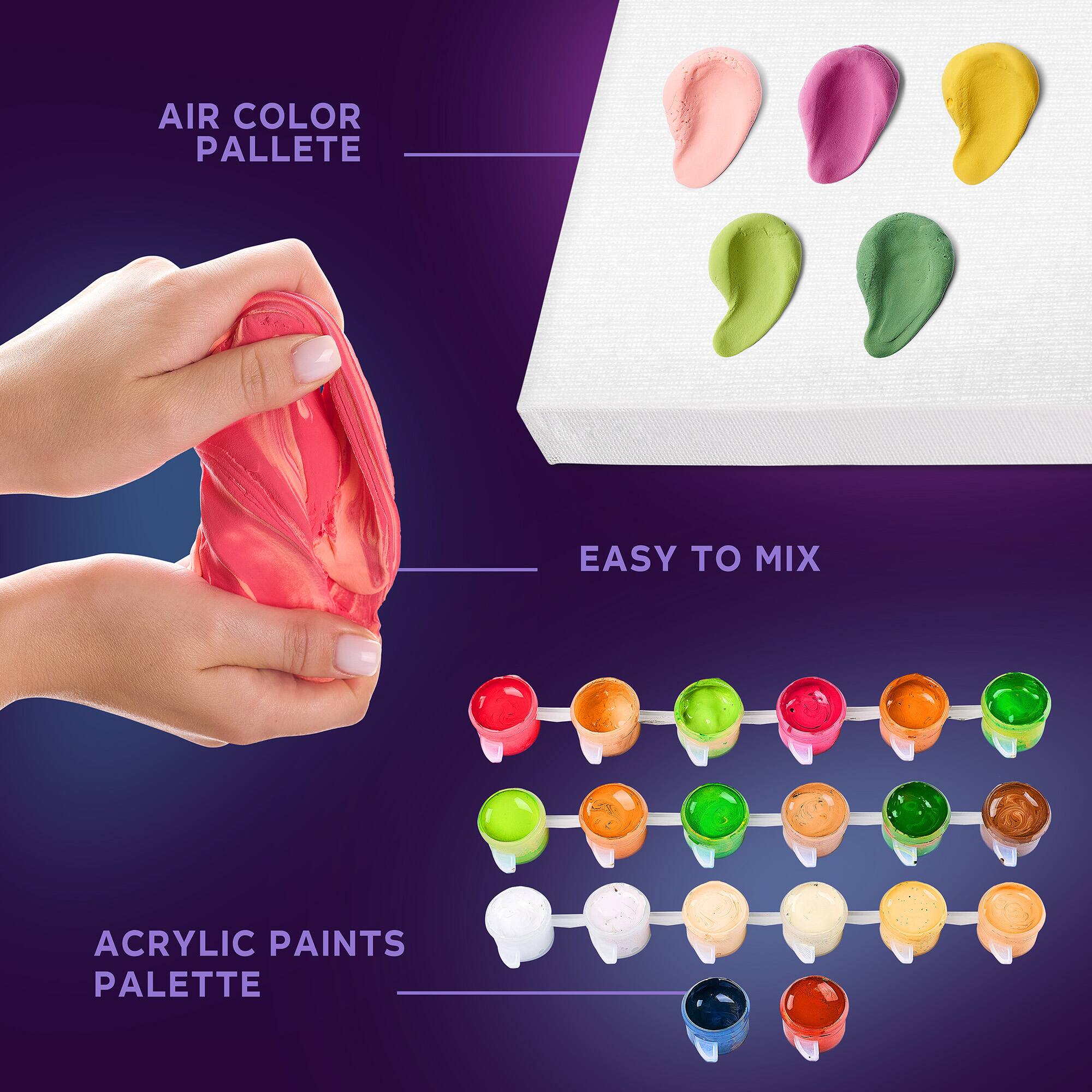 AIR COLOR PALETTE

EASY TO MIX

ACRYLIC PAINTS PALETTE