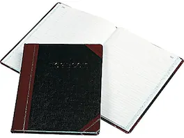 Esselte - Boorum & Pease Log Record Book, 8.13"W x 10.38"H, 75 Sheets/Book - Black