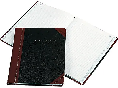 Front. Esselte - Boorum & Pease Log Record Book, 8.13"W x 10.38"H, 75 Sheets/Book - Black.