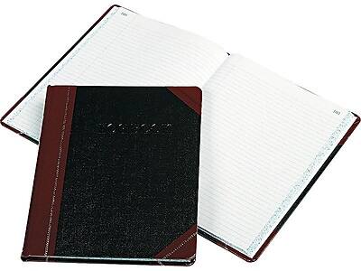 Front. Esselte - Boorum & Pease Log Record Book, 8.13"W x 10.38"H, 75 Sheets/Book - Black.