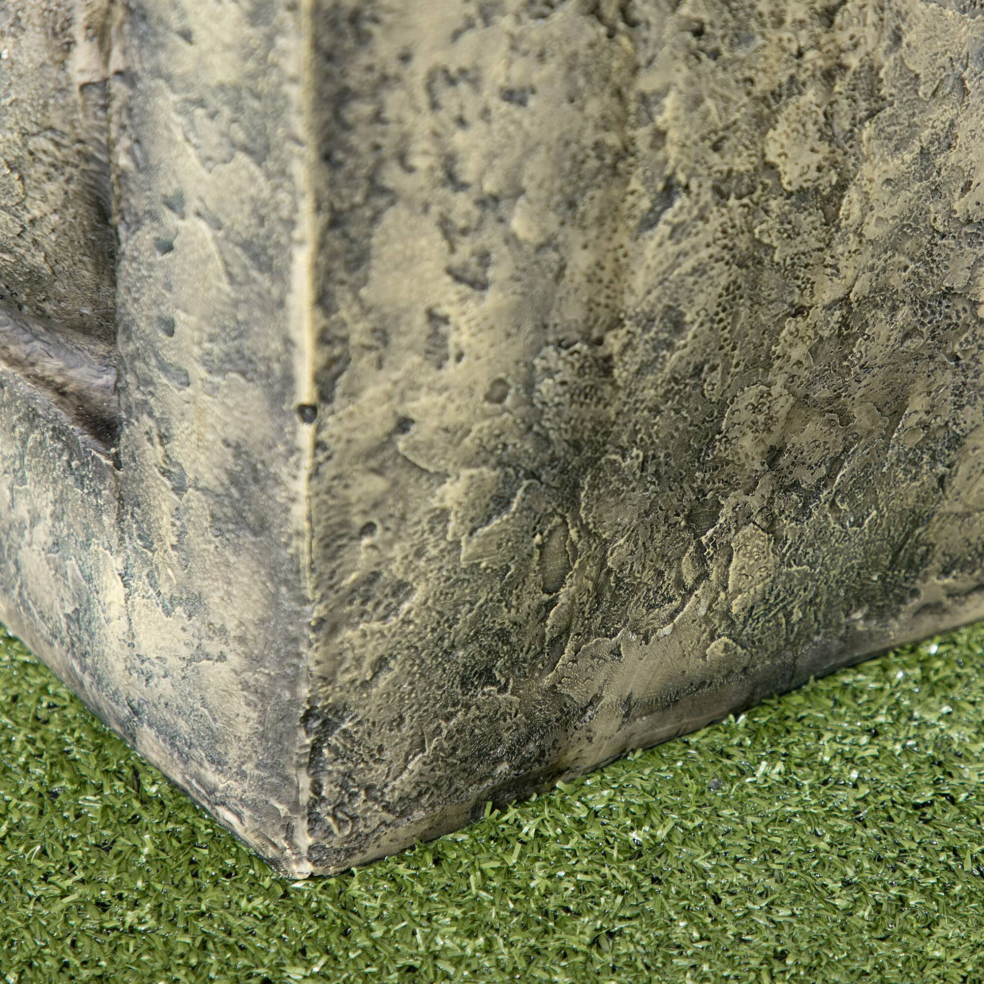 Alt View 8. Outsunny - Fountain with 4-Tier Stacked Stone Look Bowls, Cascading Waterfall - Gray.