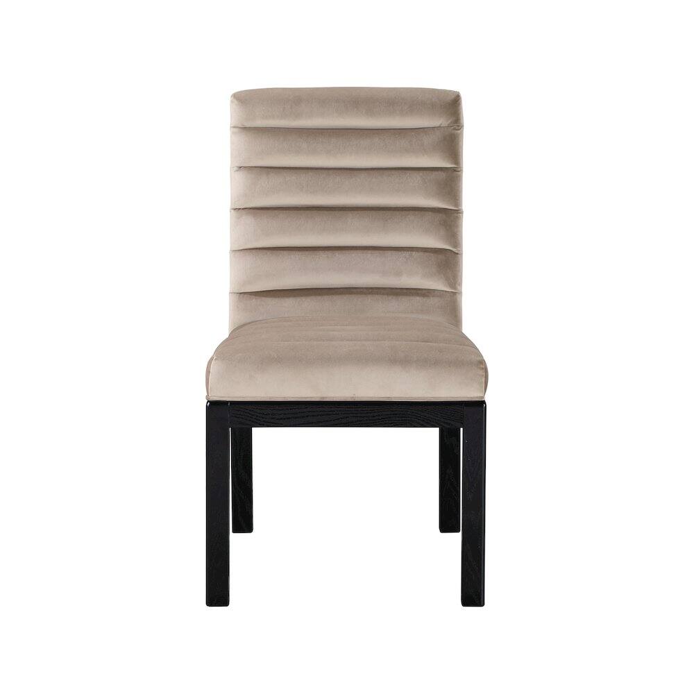 Alt View 1. Meridian Furniture - Evelyn Taupe Velvet Dining Chair - Beige.