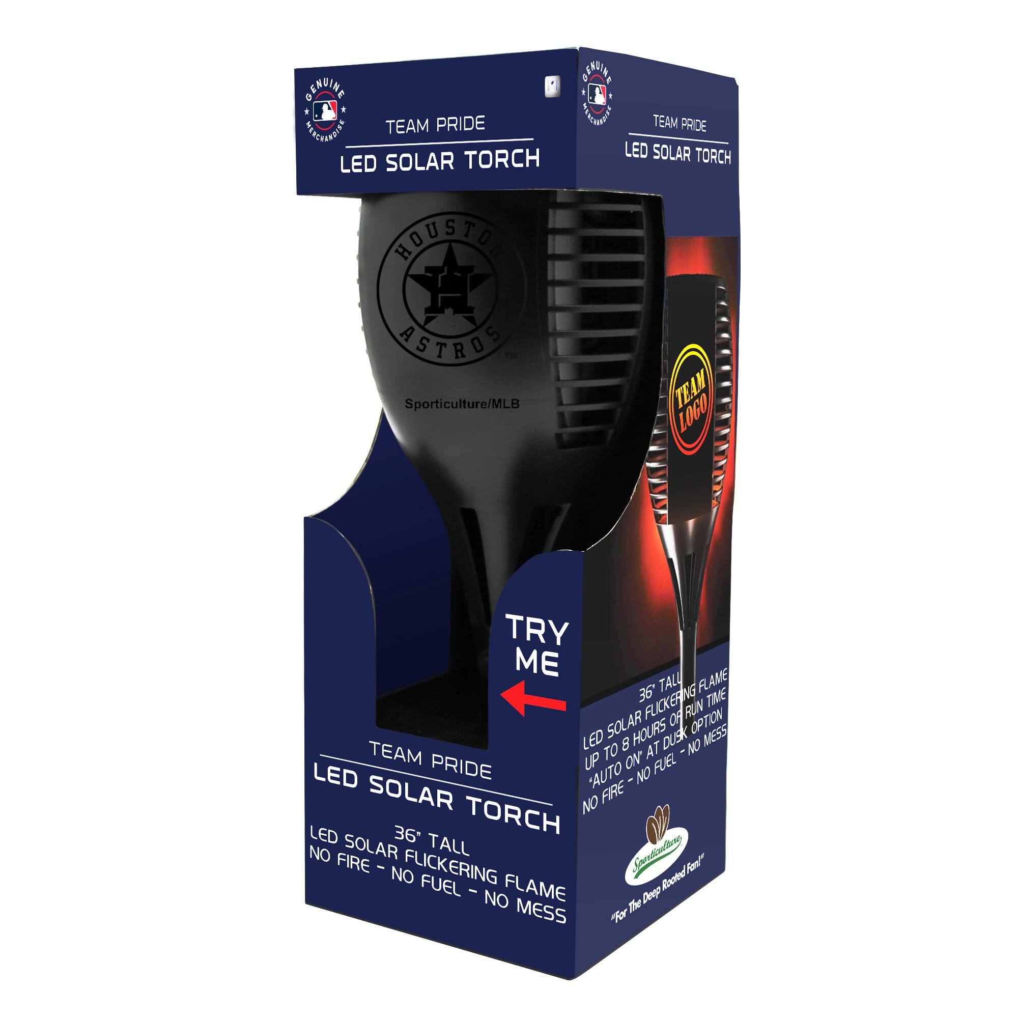 Sporticulture Houston Astros Team Pride LED Solar Torch Multicolor ...