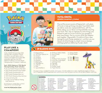 pokemon trading card game world championship deck Pokmon 2024 Iron Thorns ex - Masters Division IN HAND This deck is a card 2024 Pokmon World Championships Deck