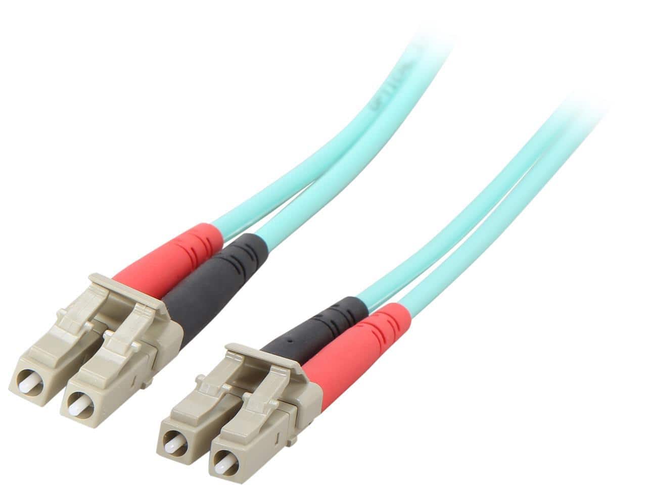 StarTech.com - StarTech 450FBLCLC3 Aqua OM4 LC-LC 3m 100Gb Fiber Patch Cable