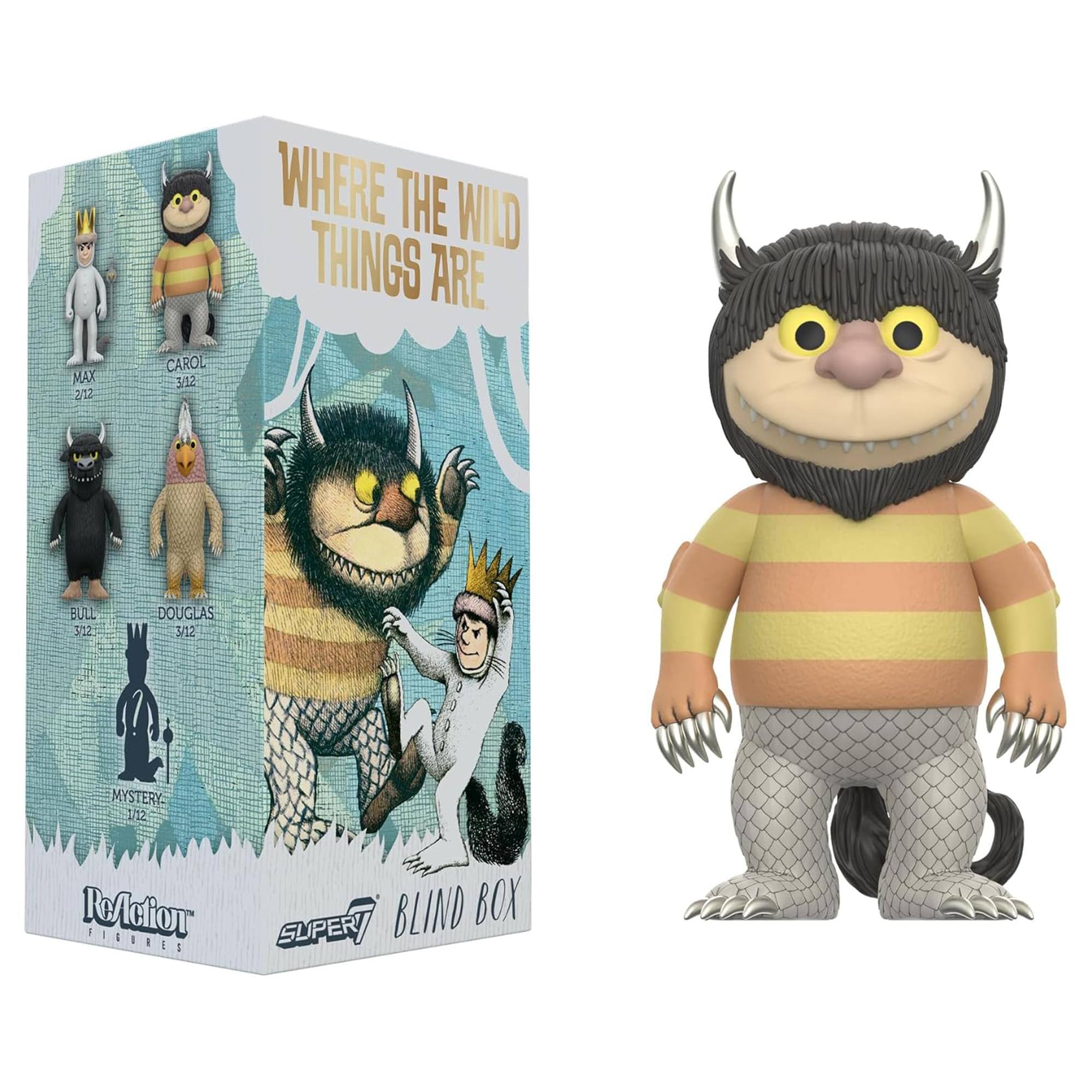 WHERE THE WILD THINGS ARE

MAX 2/12  
CAROL 3/12  
BULL 3/12  
DOUGLAS 3/12  
MYSTERY 1/12

ReAction Figures  
SLIPPERY  
BLIND BOX
