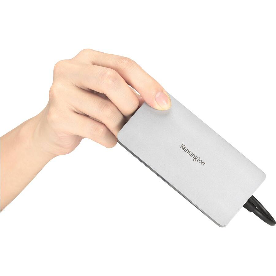 Alt View 1. Kensington - Kensington UH1400P USB-C 8-in-1 Driverless Mobile Hub - for Smartphone, Monitor, Tablet, Notebook - Memory Card Reader - Gray.