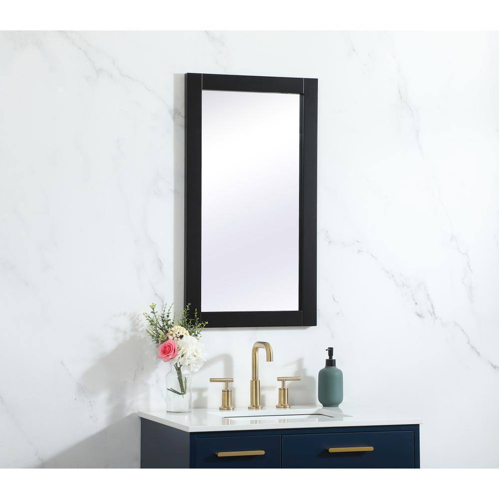 Alt View 7. Elegant Decor - Aqua vanity mirror 18x32 inch in black - Black.