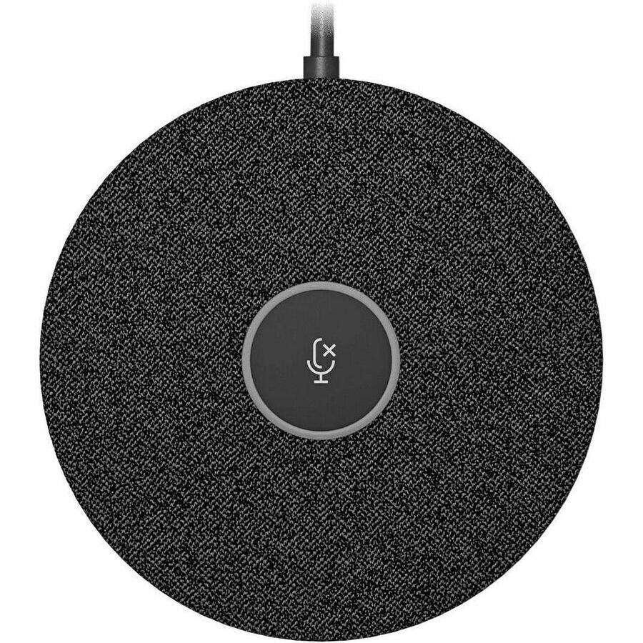 Alt View 2. Logitech - Logitech Rally Mic Pod for Rally, Rally Bar, and Rally Bar Mini, Graphite - 9.68 ft - 90 Hz to 16 kHz -27 dB - false.