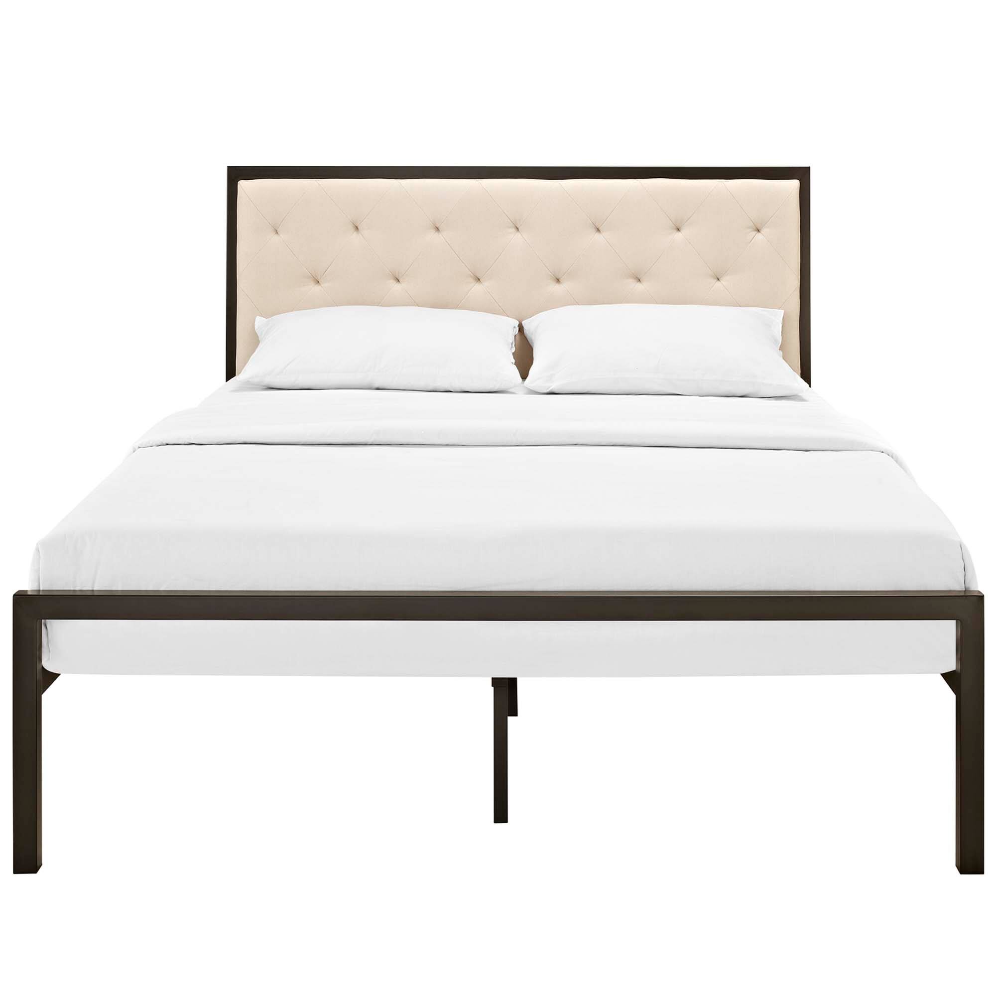 Alt View 1. Modway - Horizon Stainless Steel Twin Bed Frame - White.