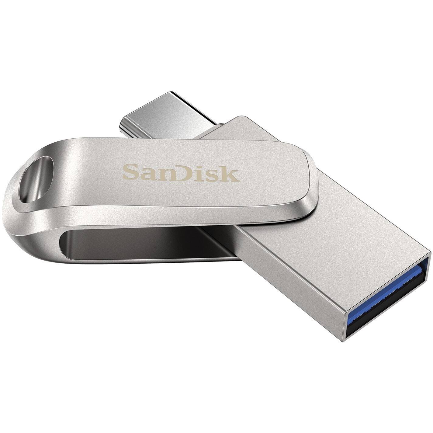 Alt View 6. SANDISK - USB Type-C  Flash Drive - 128G - Stainless Steel.