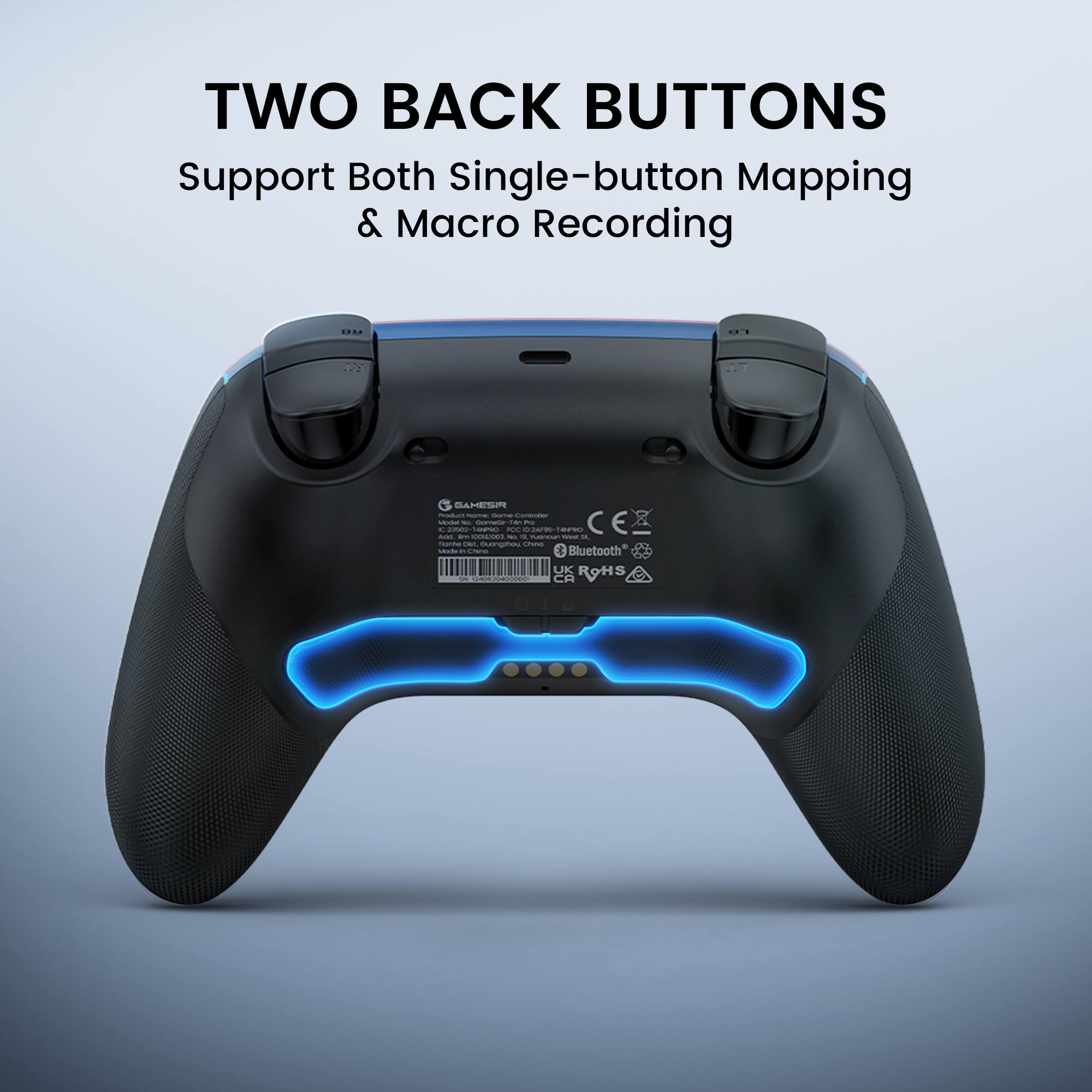 Two Back Buttons: Support Both Single-Button Mapping & Macro Recording.