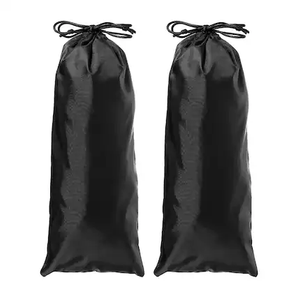 Front. Unique Bargains - Tripod Case Bag, Nylon Tripod Storage Bag, Long Foldable Monopod Compact Carrying Organizer Pouch, 14x6In & 2pcs - Black.