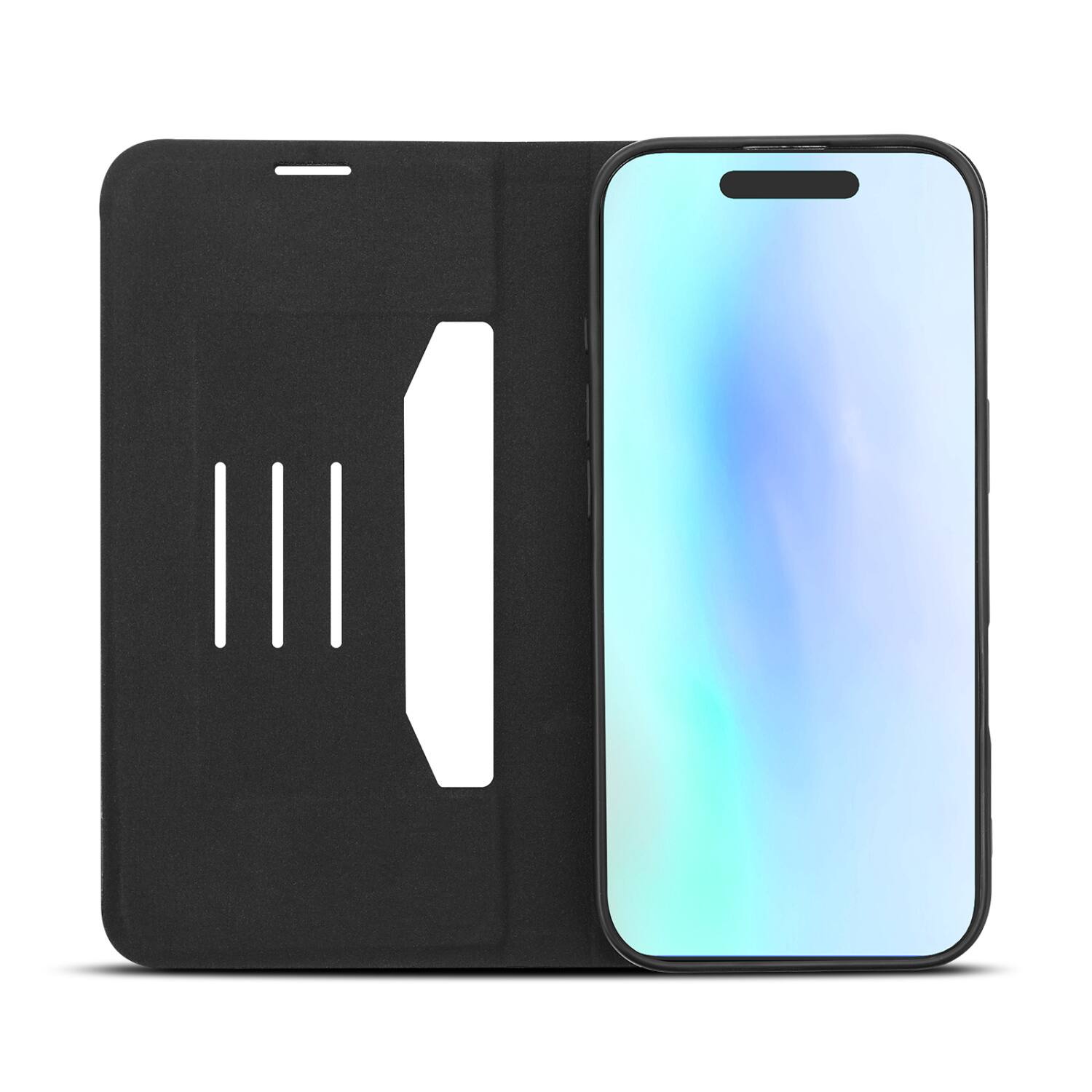 Alt View 1. Mybat Pro - MyBat Pro Executive Series Wallet Case for Apple iPhone 17 Pro Max - Black - Black.