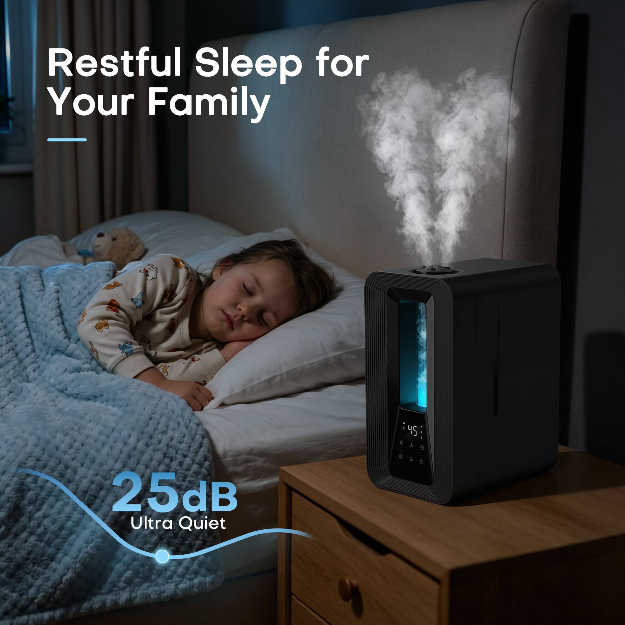 Restful Sleep for Your Family

25dB Ultra Quiet