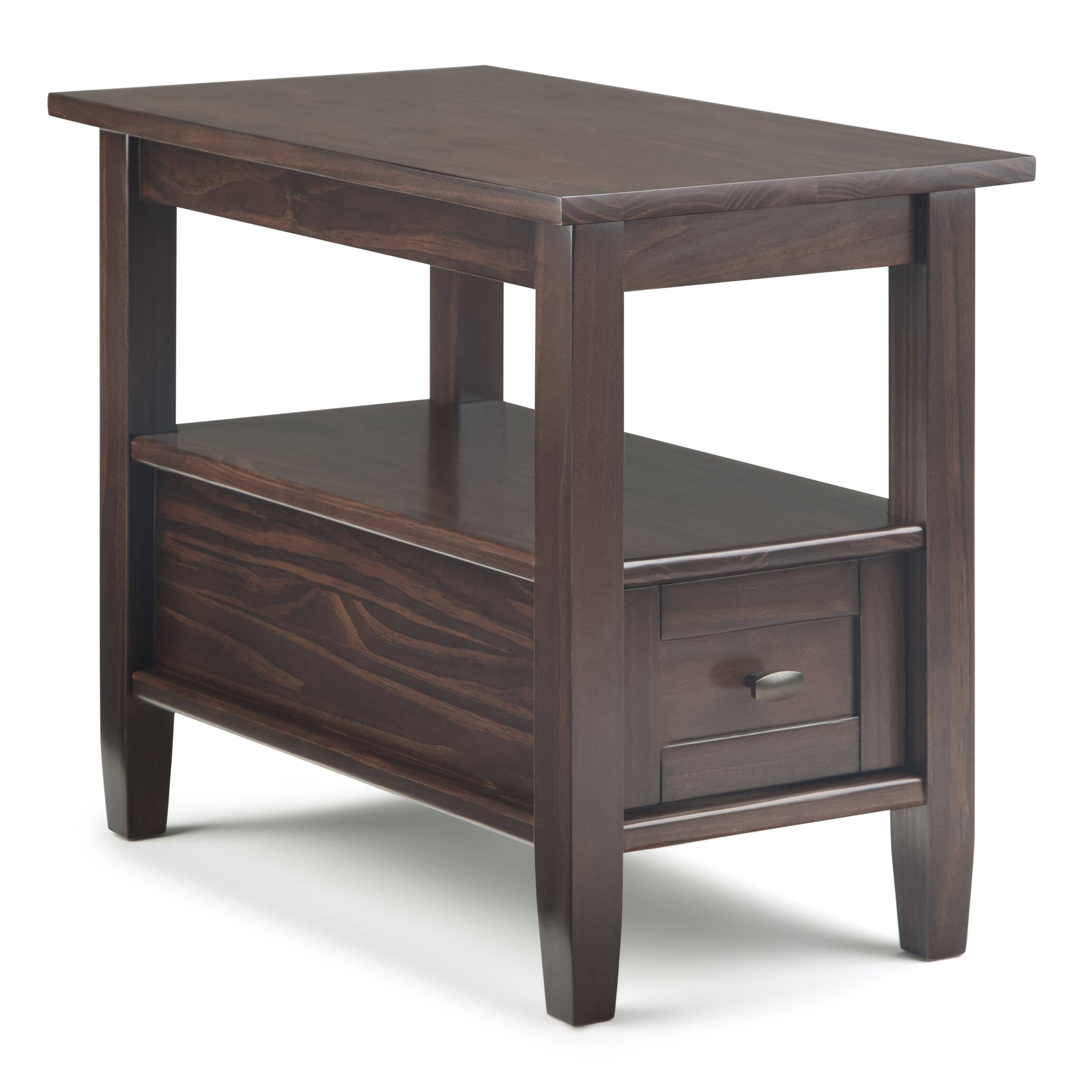 Alt View 2. Simpli Home - Warm Shaker 48 inch Coffee Table with 14 inch End Tables (Set of 3) - Tobacco Brown.