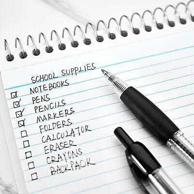 SCHOOL SUPPLIES  
- NOTEBOOKS  
- PENS  
- PENCILS  
- MARKERS  
- FOLDERS  
- CALCULATOR  
- ERASER  
- CRAYONS  
- BACKPACK