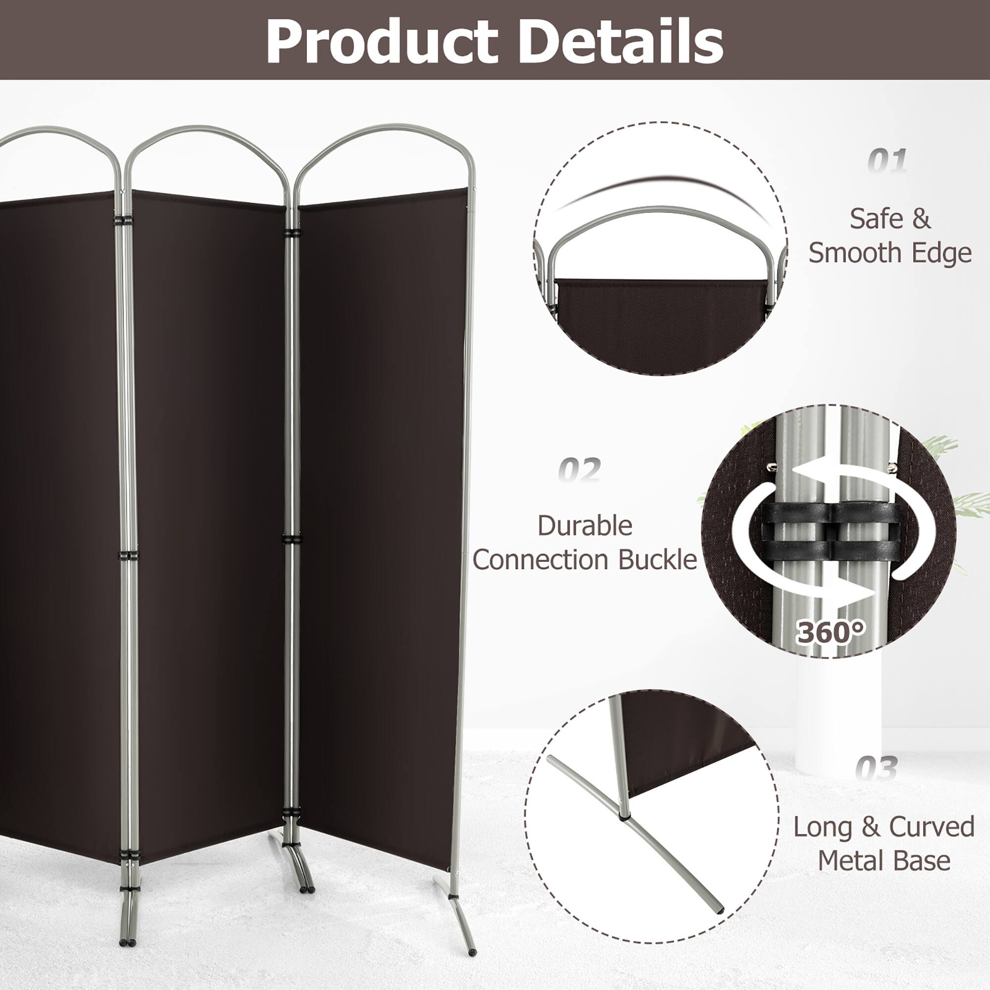 Product Details
01
Safe & Smooth Edge
02
Durable Connection Buckle
360°
03
Long & Curved Metal Base