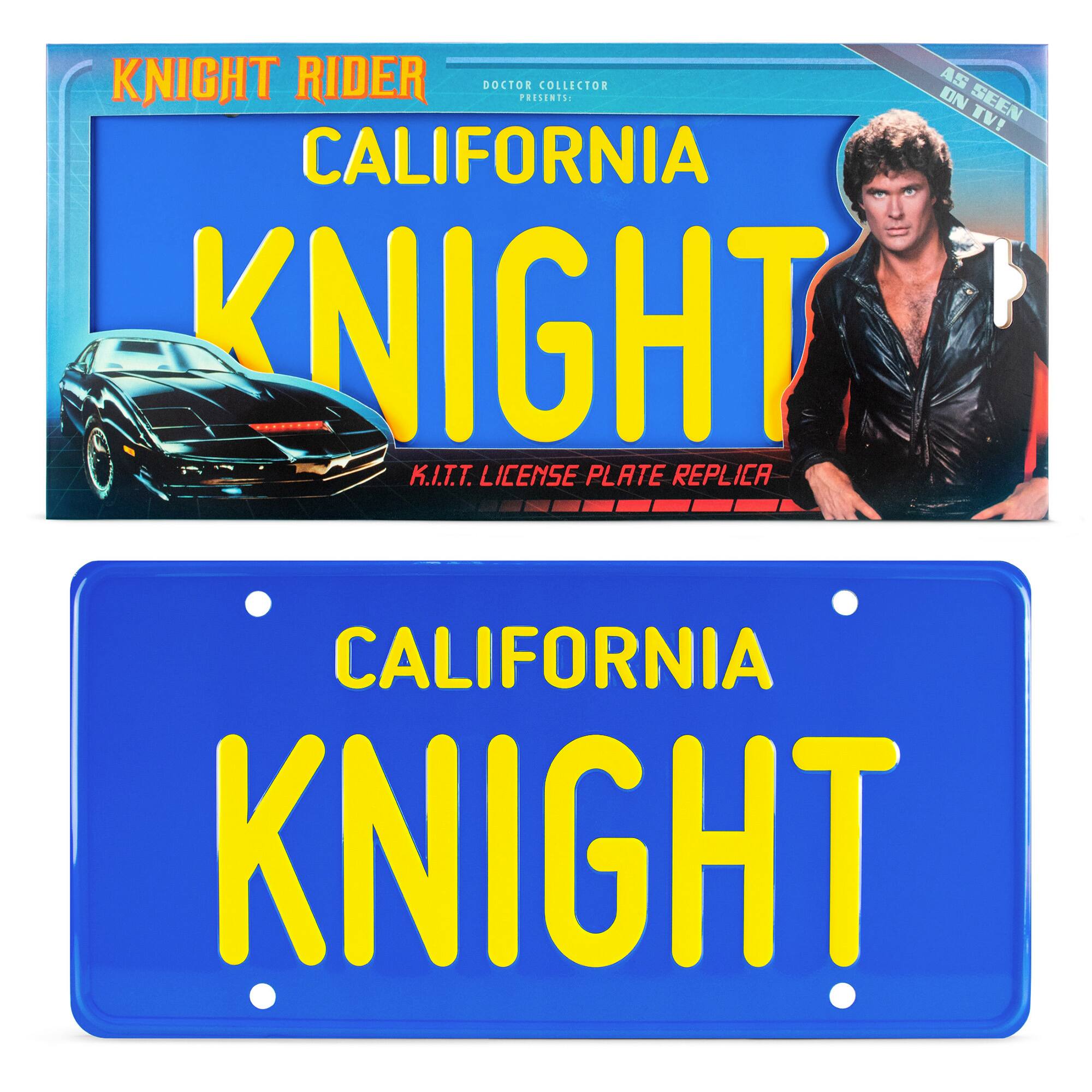 KNIGHT RIDER CALIFORNIA KNIGHT K.I.T.T. LICENSE PLATE REPLICA