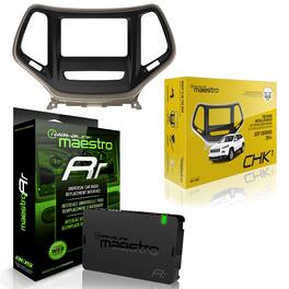 Maestro - ADS-MRR Interface Module + KIT-CHK1 Dash kit and T-harness solution for 14-up Jeep Cherokee (all trims) - Black