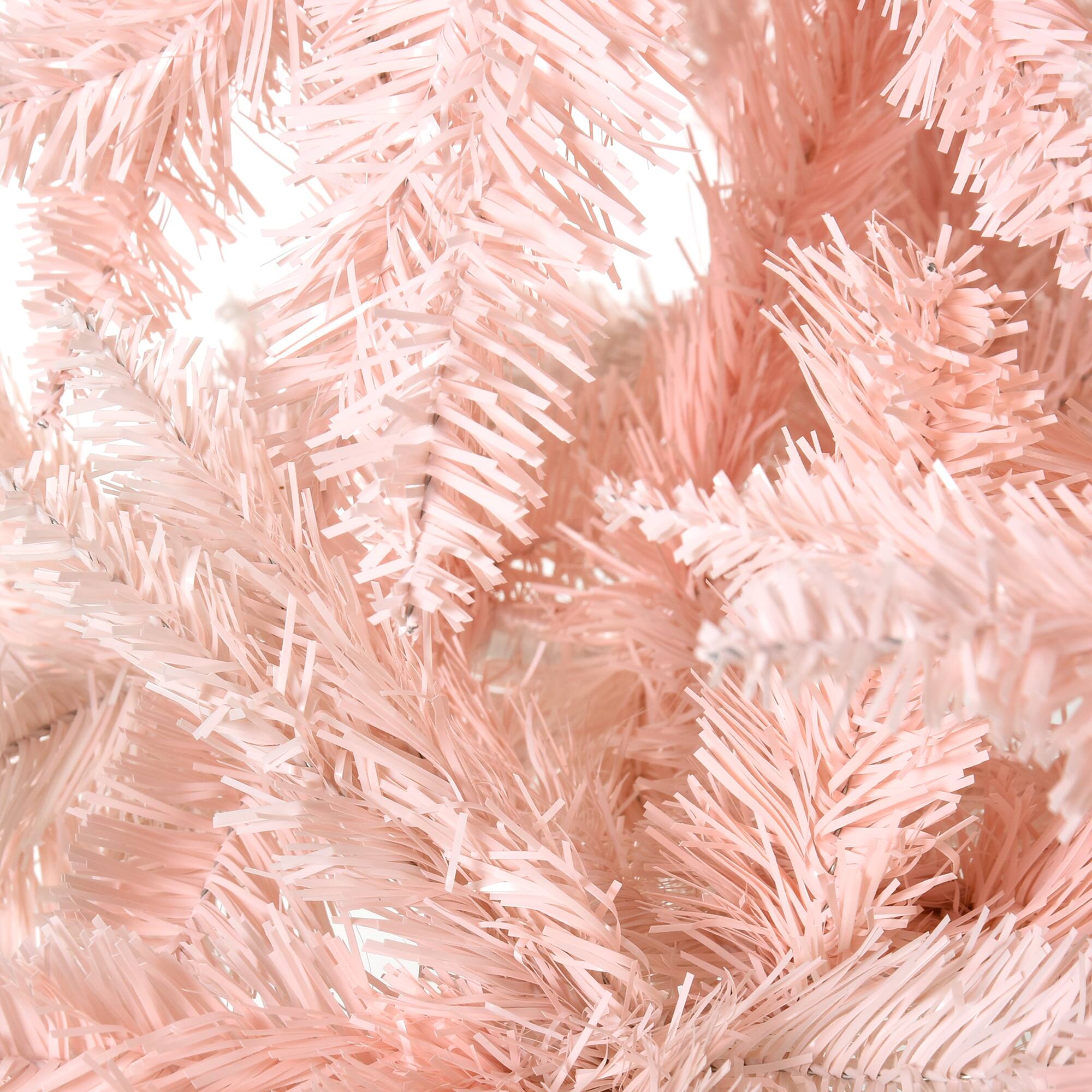 Alt View 8. Homcom - Unlit Spruce Artificial Christmas Tree with Realistic Branches and 1000 Tips - Pink.