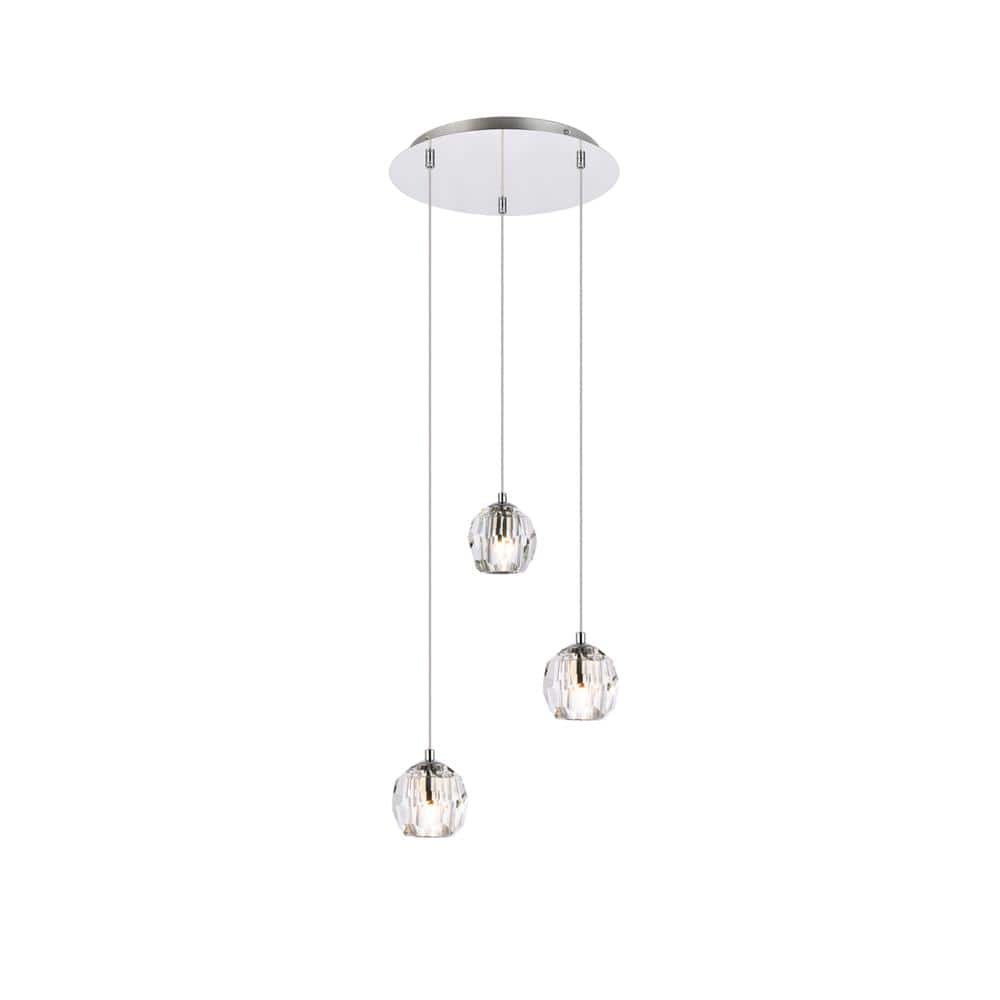 Elegant Lighting - Eren 3 lights pendant - Chrome price history on PriceWatchPro