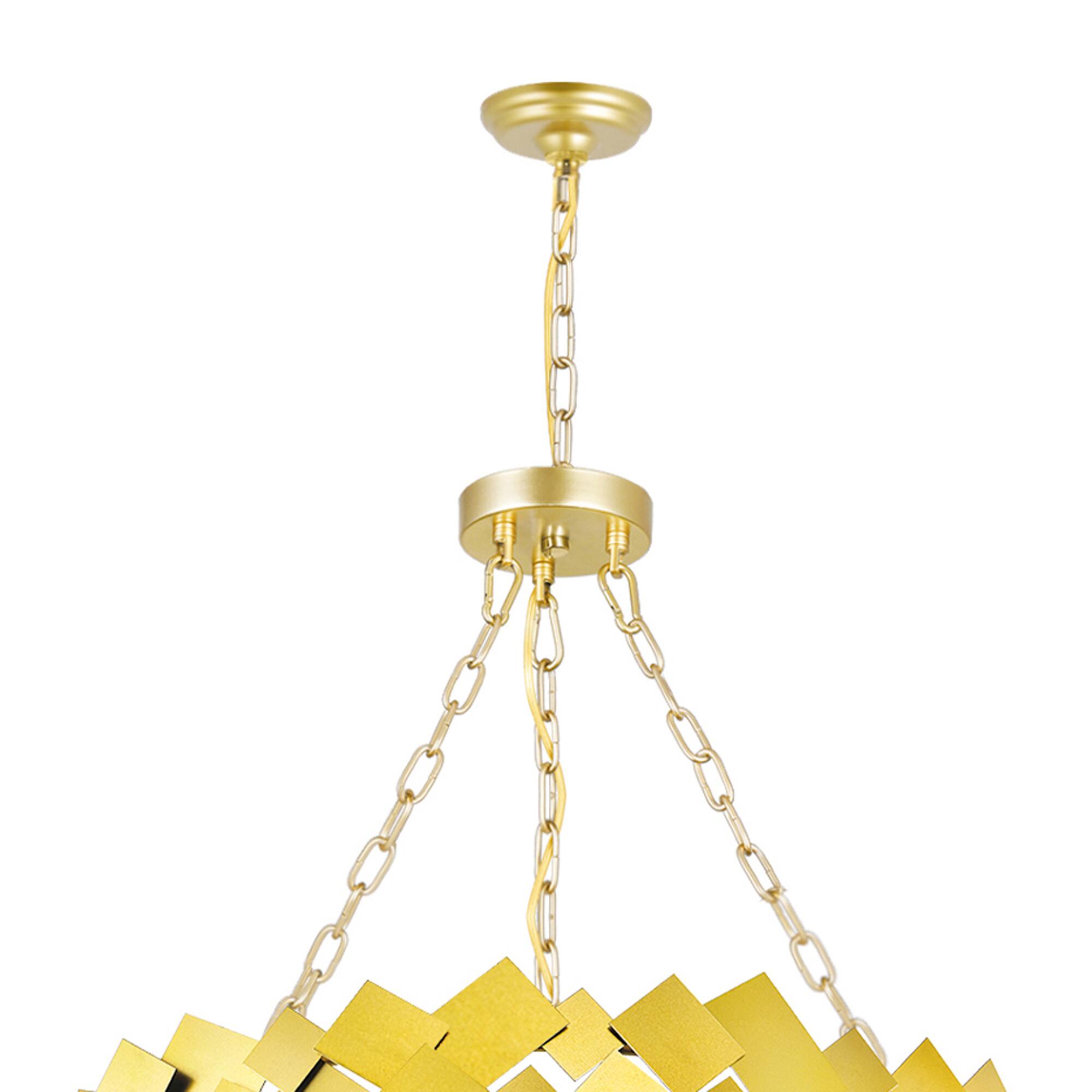 Angle. CWI Lighting - Panache 6 Light Down Chandelier With Medallion Gold Finish - Medallion Gold.