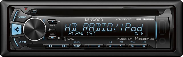 Kenwood - CD - Built-In HD Radio - Apple® iPod®-Ready - In-Dash Deck with Detachable Faceplate - Variable Color - Front Zoom