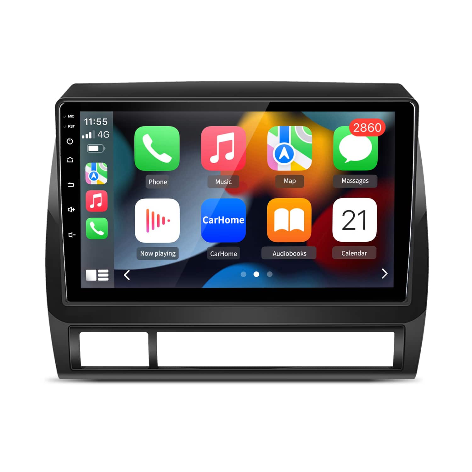 Junsun - For Toyota Tacoma 2005-2015 9" carplay 8 Core Android15 4+64GB Car Stereo Radio RDS WIFI Bluetooth SWC FM - Black