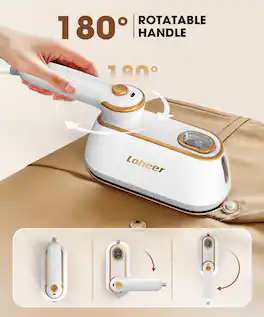 Loheer - Travel Steamer for Clothes, 1300W Portable Steam Iron, 15s Fast Heat-up, Clothes Steamer